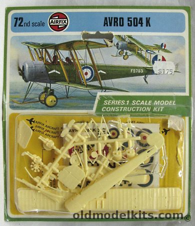 Airfix 1/72 Avro 504 K (504K) - Blister Pack, 01048-5 plastic model kit